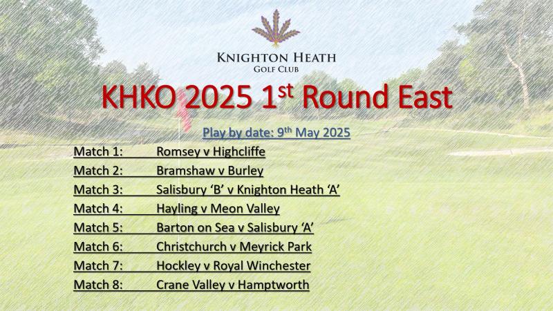 KHKO East 1st Round